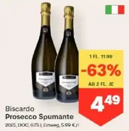 MPreis Biscardo Prosecco Spumante Angebot