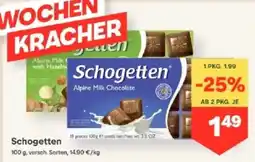 MPreis Schogetten Alpine Milk Chocolate Angebot