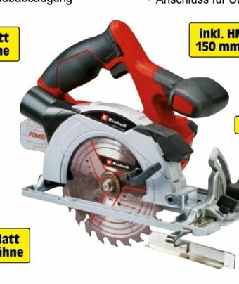 Zgonc Akku-Handkreissäge TE-CS 18/150 Li-Solo Angebot