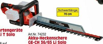 Zgonc Akku-Heckenschere GE-CH 36-65 Li Solo Angebot