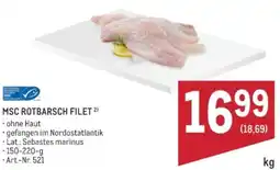 Metro Msc rotbarsch filet Angebot