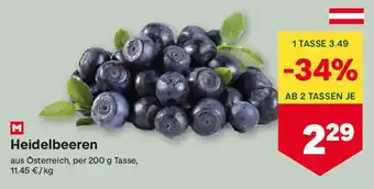 MPreis Heidelbeeren Angebot