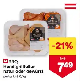 MPreis BBQ Hendlgrillteller natur oder gewürzt Angebot