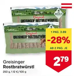 MPreis Greisinger Rostbratwürstl Angebot