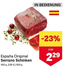 MPreis España Original Serrano Schinken Angebot