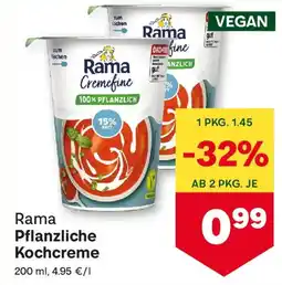 MPreis Rama Pflanzliche Kochcreme Angebot