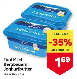 MPreis Tirol Milch Bergbauern Joghurtbutter Angebot