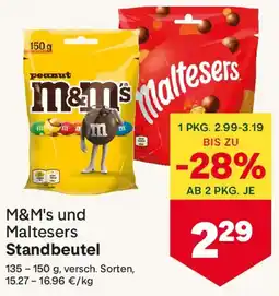 MPreis M&M's und Maltesers Standbeutel Angebot