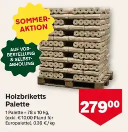 MPreis Holzbriketts Palette Angebot