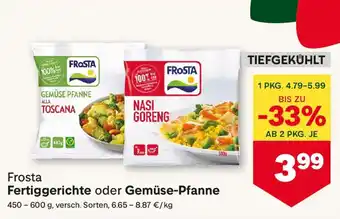 MPreis Frosta Fertiggerichte oder Gemüse-Pfanne Angebot
