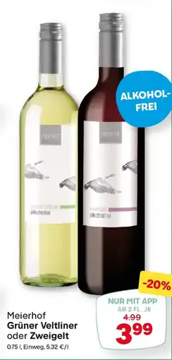 MPreis Meierhof Grüner Veltliner oder Zweigelt Angebot