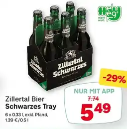 MPreis Zillertal Bier Schwarzes Tray Angebot