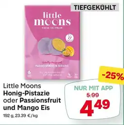 MPreis Little Moons Honig-Pistazie oder Passionsfruit und Mango Eis Angebot