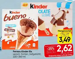 Spar Ferrero Kinder Eis Angebot
