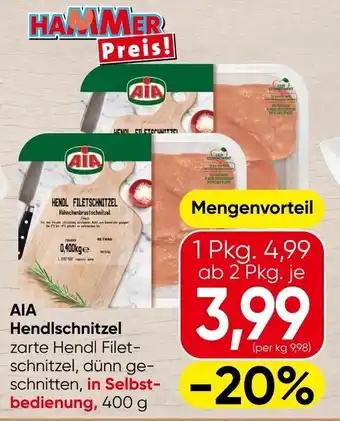 Spar AIA Hendlschnitzel Angebot