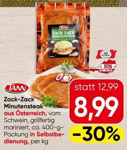 Spar TANN Zack-Zack Minutensteak Angebot