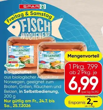Spar Bio-Lachsfilet Natur Angebot