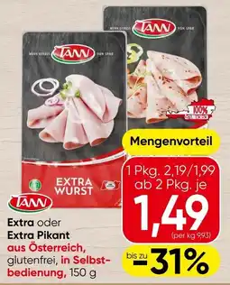 Spar TANN Extra Wurst Angebot