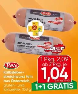 Spar TANN Kalbsleber-streichwurst fein Angebot