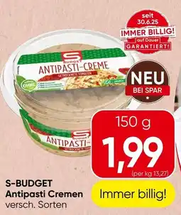 Spar S-Budget Antipasti Cremen Angebot
