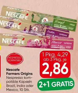 Spar Nescafe Farmers Origins Nespresso kompatible Kapseln Angebot