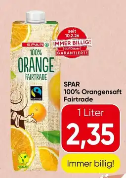 Spar SPAR 100% Orangensaft Fairtrade Angebot