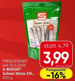 Spar S-Budget Salami Sticks XXL Angebot