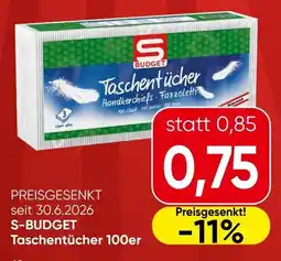 Spar S-Budget Taschentücher Angebot