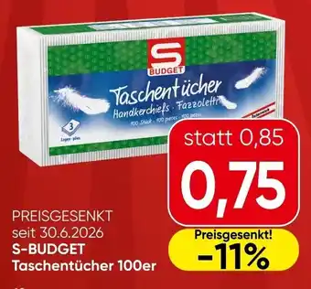 Spar S-Budget Taschentücher Angebot