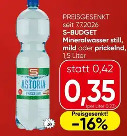 Spar Astoria Mineralwasser Angebot