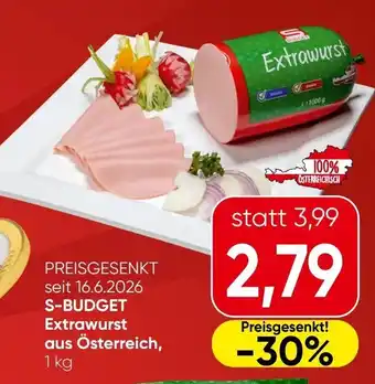 Spar S-Budget Extrawurst Angebot
