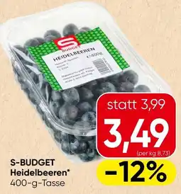 Spar S-Budget Heidelbeeren Angebot