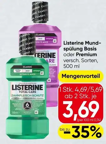 Spar Listerine Mundspülung Angebot