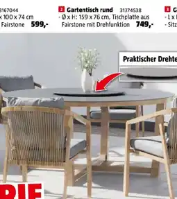 Bauhaus Gartentisch rund Angebot