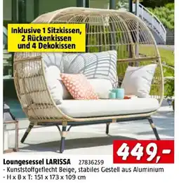 Bauhaus Loungesessel larissa Angebot