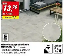 Bauhaus Feinsteinzeug bodenfliese metropolis Angebot