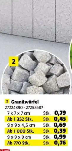 Bauhaus Granitwürfel Angebot
