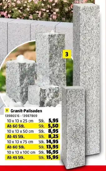 Bauhaus Granit-Palisaden Angebot