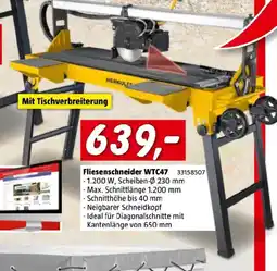 Bauhaus Herkules elektro-fliesenschneider wtc 47 Angebot