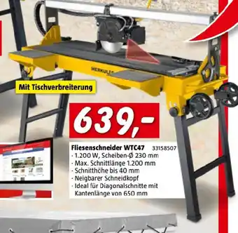 Herkules elektro-fliesenschneider wtc 47
