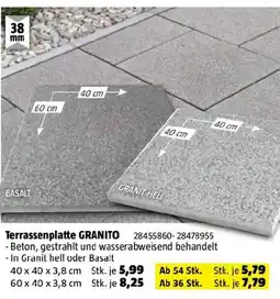 Bauhaus Terrassenplatte granito Angebot