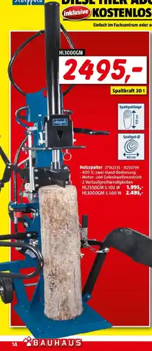 Bauhaus Holzspalter Angebot