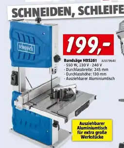 Bauhaus Bandsäge hbs261 Angebot