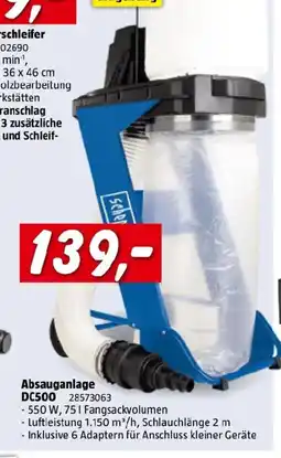 Bauhaus Absauganlage pc500 Angebot