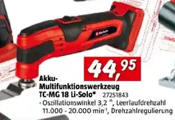 Bauhaus Akku multifunktionswerkzeug tc-mg 18 li-solo Angebot