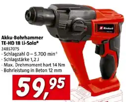 Bauhaus Akku-Bohrhammer TE-HD 18 Li-Solo Angebot