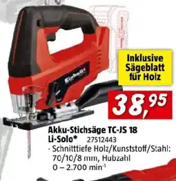 Bauhaus Akku-stichsäge tc-js 18 li solo Angebot