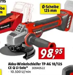 Bauhaus Akku-Winkelschleifer TP-AG 18/125 CE Q Li-Solo Angebot