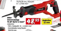 Bauhaus Akku- universalsäge te-ap 18/22 li-solo Angebot