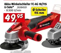Bauhaus Akku-winkelschleifer tc-ag 18/115 li-solo Angebot